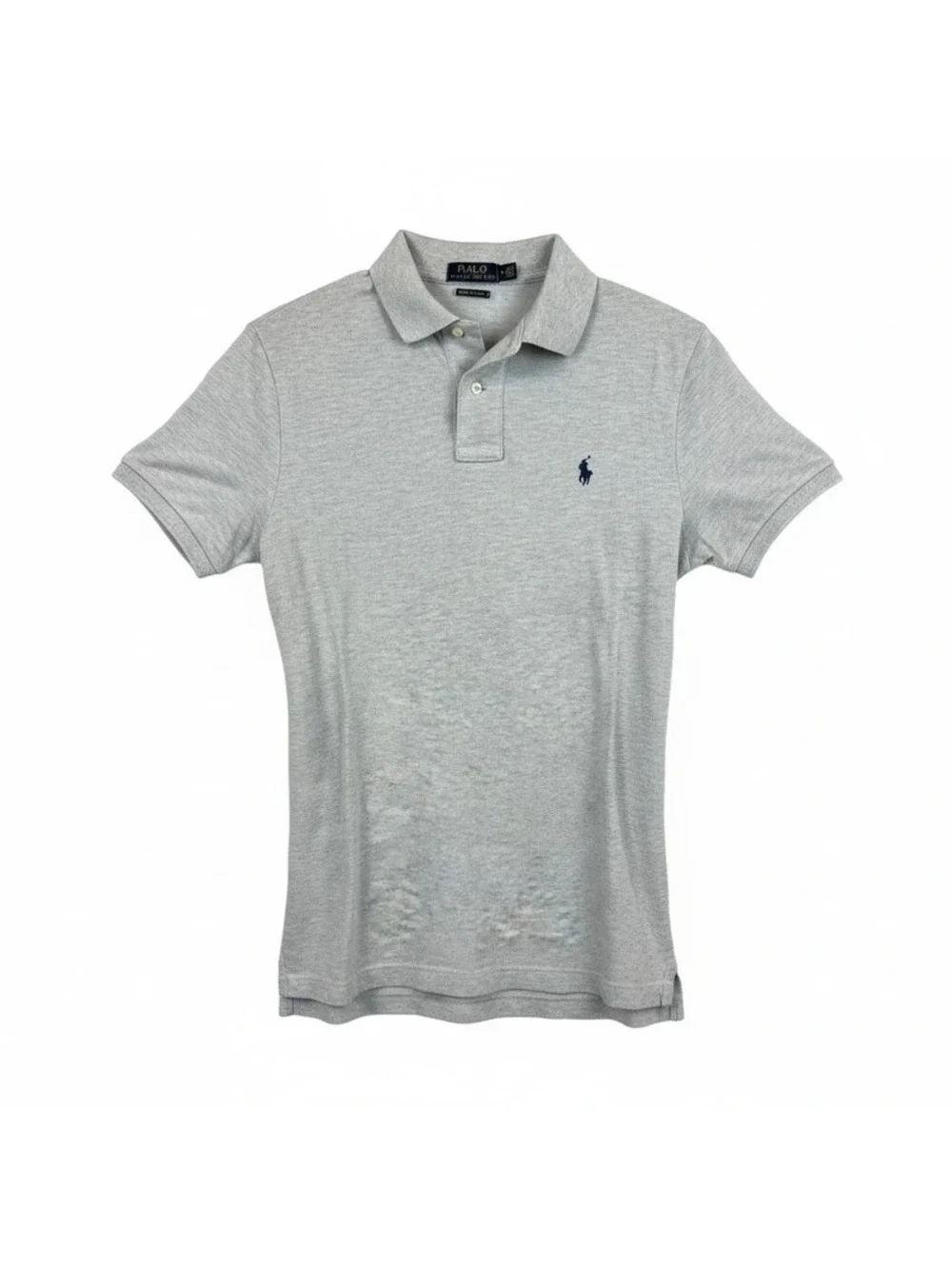 Classic Polo Ralph Lauren Grey Mesh Polo Shirt - Men's M